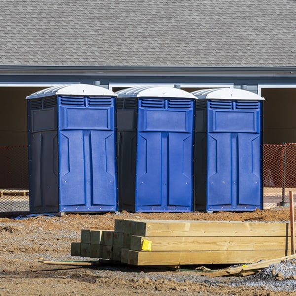 how often are the portable toilets cleaned and serviced during a rental period in Fallon Station